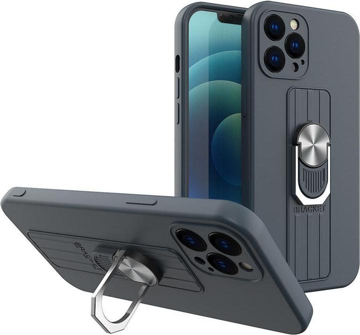 Immagine prodotto Hurtel Custodia in silicone Ring Case con presa per le dita e supporto per Xiaomi Redmi Note 10 / Redmi (Xiaomi Redmi Nota 10S, Xiaomi Redmi Note 10)