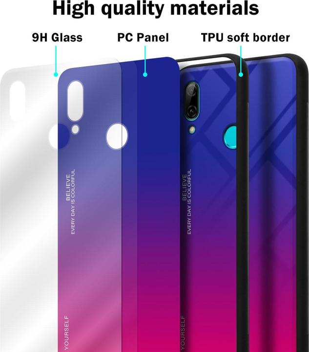 Image du produit Cadorabo Couverture en verre TPU 2 couleurs (Huawei P Smart (2019))