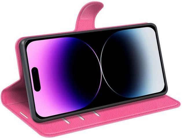 Produktbild MU Classic Litchi Leder Bookcover Series (Apple iPhone 15 Pro)