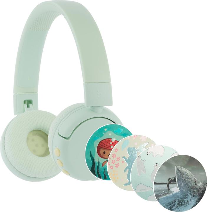 Actual product image Buddyphones kids headphones wireless POPFun (Green)