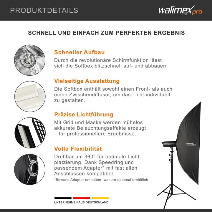 Produktbild Walimex pro Studio Striplight 40x180 Hensel EH (Softbox)