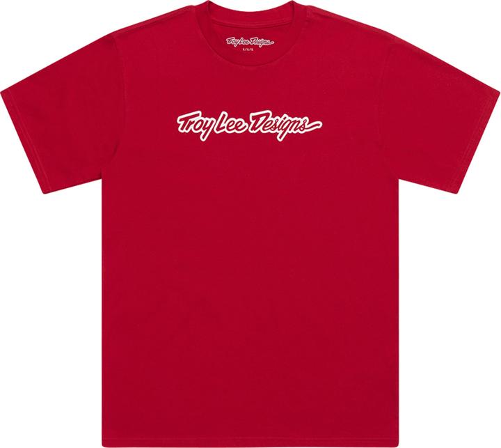 Actual product image Troy Lee Designs T-Shirt, Signature, team red, youth L (L)