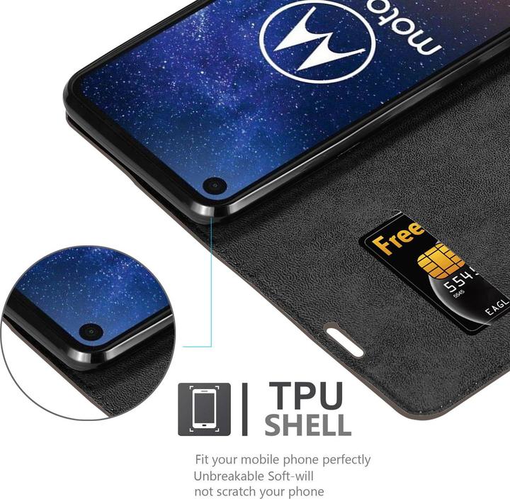 Produktbild Cadorabo Book Invisible Magnet Cover (Motorola One Vision)