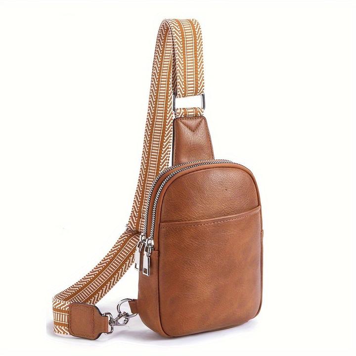 Only-Bags.Store Mini-Umhängetasche aus PU-Leder, Umhängetasche im Retro-Stil, modische Brust-Handytasche