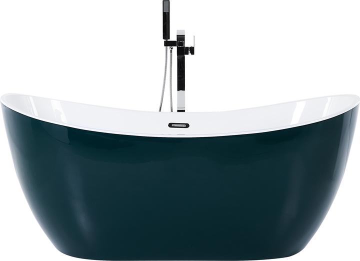 Actual product image Beliani Bathtub freestanding blue green oval 170 x 77 cm ANTIGUA (240 l, 77 cm, 170 cm)