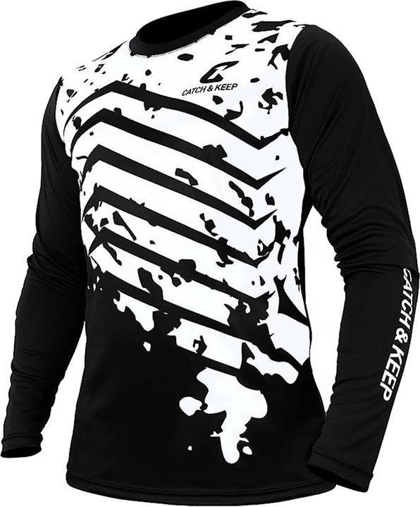 Catch & Keep Trikot Protection Torwarttrikot Gr. L Weiss-Schwarz Fussball Torwart Shirt Oberteil (L)