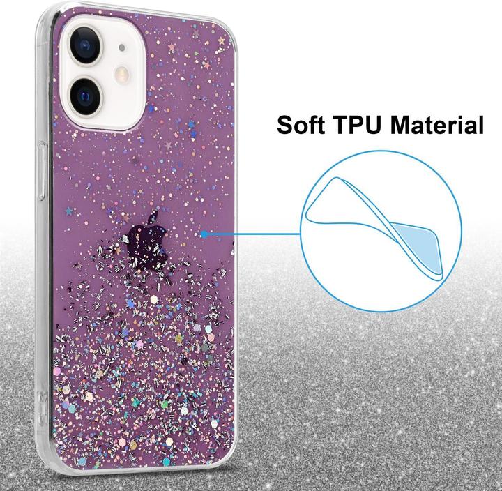 Productafbeelding Cadorabo TPU hoes fonkelende glitters (Apple iPhone 12 mini)