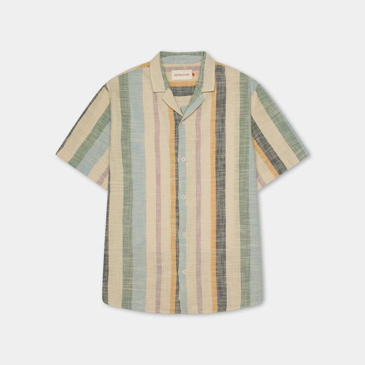 Revolution Short-Sleeved Cuban Cotton Shirt (L)