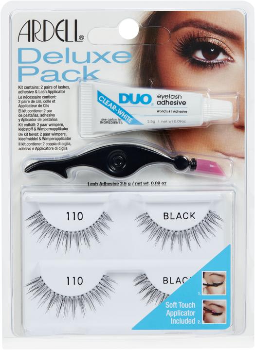 Produktbild Ardell SET Deluxe 110 2 pary sztucznych rzęs Black + Lash Adhesive klej do rzęs 2,5g + Lash (Künstliche Wimpern)