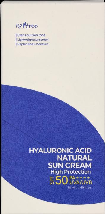 Actual product image Isntree Hyaluronic Acid Natural Sun Cream (Sun cream face, SPF 50, 50 ml)