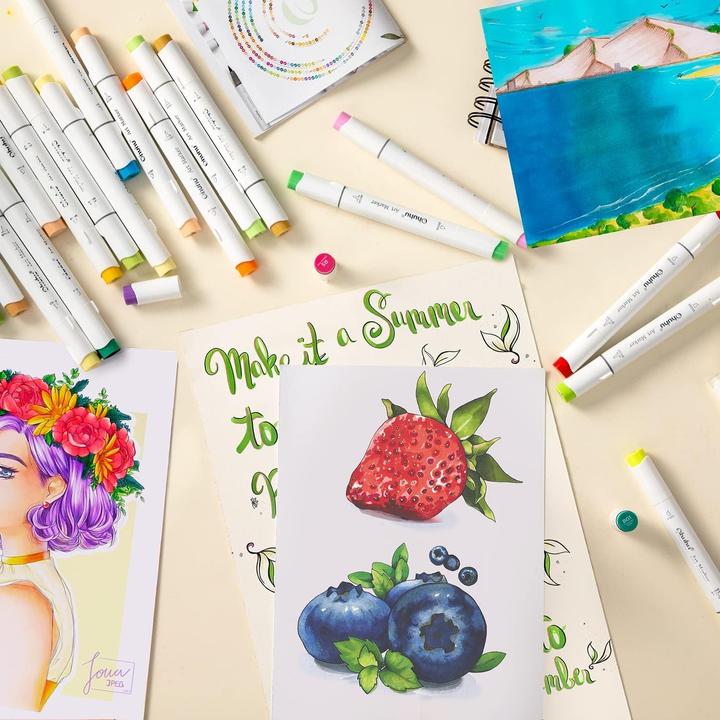 Actual product image Ohuhu Honolulu art marker (Multicoloured, 48 x)