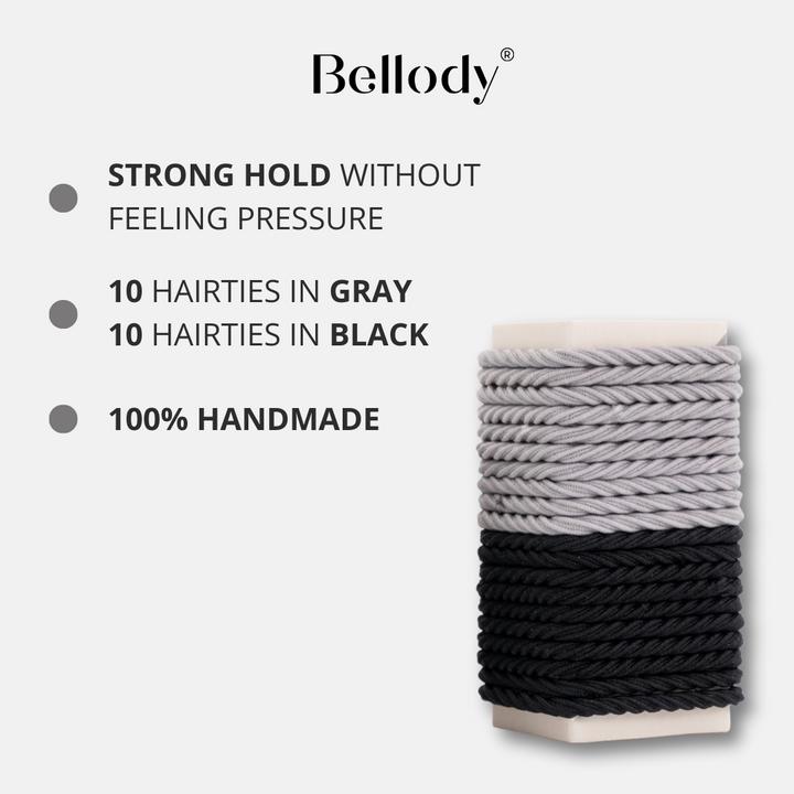 Immagine prodotto Bellody Minis scrunchies Nero/Grigio (Elastico per capelli)