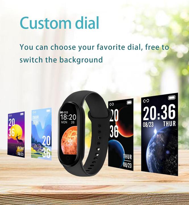 Image du produit PhoneLook Active Fitness Tracker M7 Bracelet sportif intelligent Montre connectée Bluetooth foncé