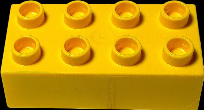 Actual product image LEGO Duplo 2x4 Bricks Yellow - 250 pieces - Basic Building Blocks Yellow 3011 NEW (3011)