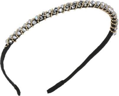 Ecarla Hair Band With Rhinestones Grey