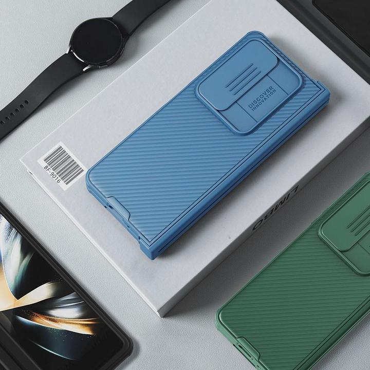 Produktbild Nillkin CamShield Pro Hülle (einfach) für Samsung Galaxy Z Flat 4 Cover mit dunkelgrüner Kameraabdec (Samsung Galaxy Z Fold4)