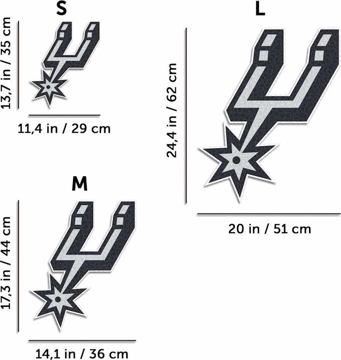Produktbild Iconic NBA - San Antonio Spurs - Logo - Holz Puzzle Grösse L (500 Teile) (500 Teile)