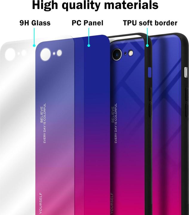 Actual product image Cadorabo TPU 2 colors glass cover (Apple iPhone 7, Apple iPhone SE (2nd Gen))