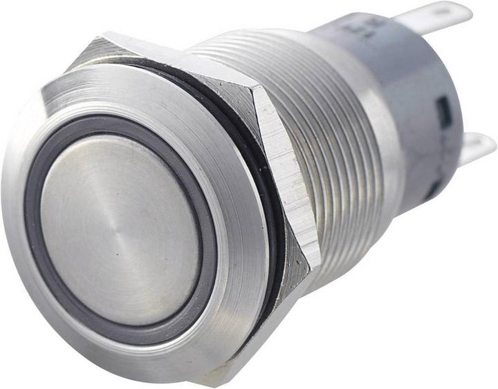 Actual product image Tru Components Vandalismusgeschützter Taster 19 mm 250 V/AC 5 A mit Ringbeleuchtung