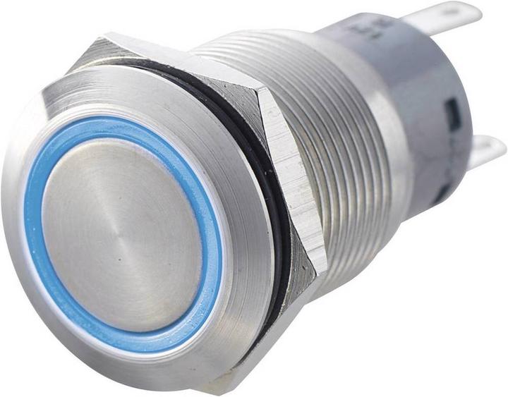 Actual product image Tru Components Vandalismusgeschützter Taster 19 mm 250 V/AC 5 A mit Ringbeleuchtung