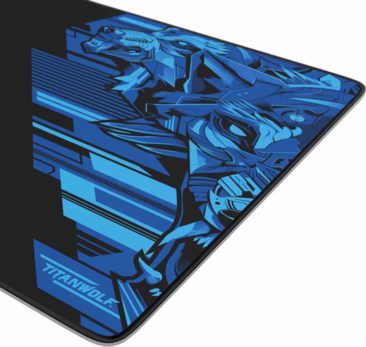 Actual product image Titanwolf Gaming Mouse Pad XXL, smooth fabric, speed mouse mat 900 x 400mm large surface, Vector Blue (XXL)