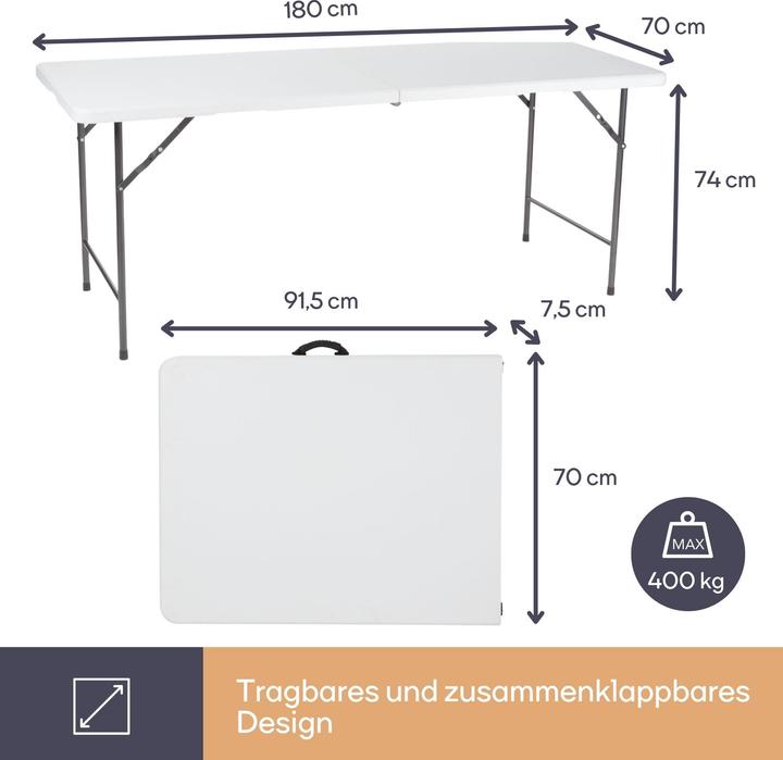 Actual product image Perel Folding table