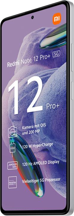 Productafbeelding Xiaomi Redmi Note 12 Pro+ (256 GB, Polair Wit, 6.67", Dubbele SIM, 200 Mpx, 5G)