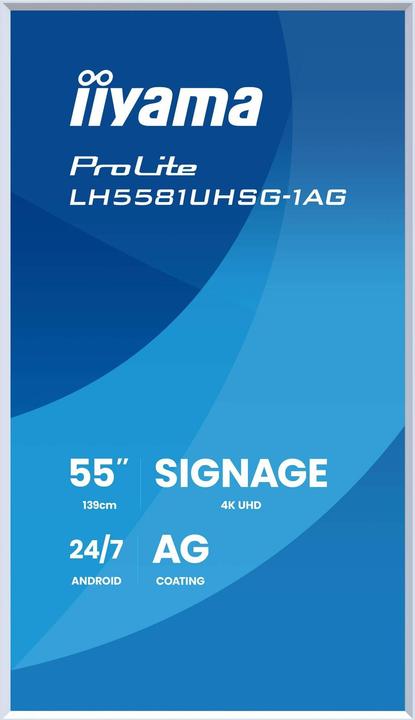 Actual product image iiyama LFD ProLite LH5581UHSG-1AG (3840 x 2160 Pixels, 54.60")