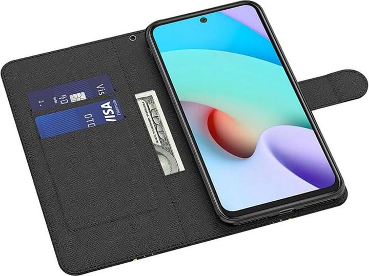 Produktbild Cover-Discount Xiaomi Redmi A2 / A1 - Etui Glitzer Effekt Blumen schwarz (Xiaomi Redmi A2, KXD A1)