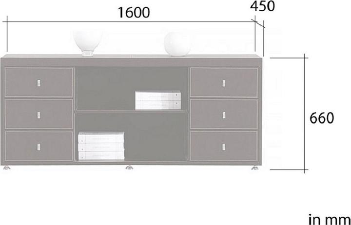 Image du produit Jet-Line Armoire de bureau Padova noir
