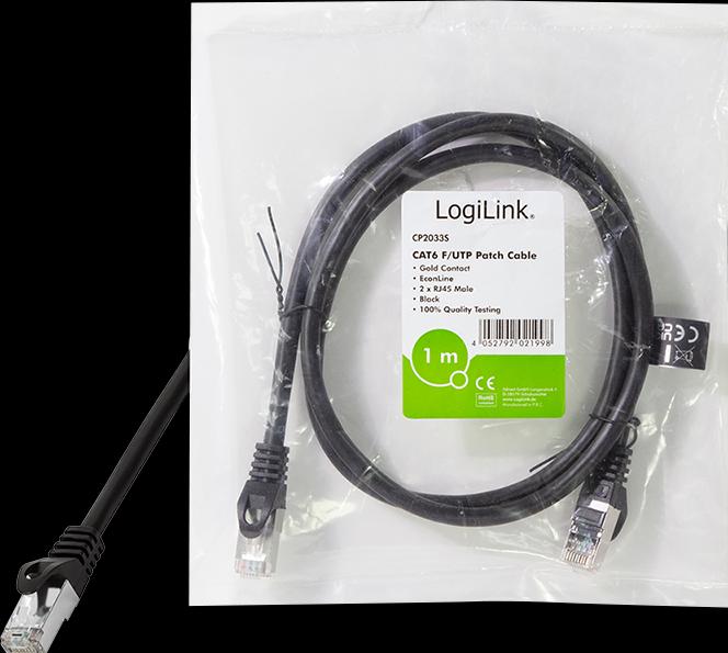 Produktbild LogiLink Netzwerkkabel (F/UTP, CAT6, 2 m)