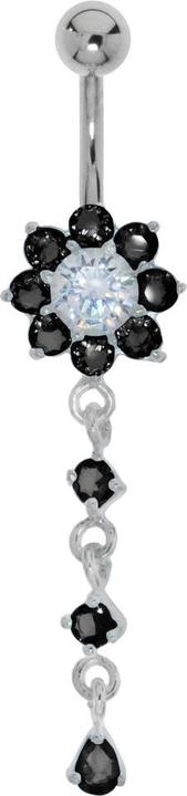 Bijouteria Bauchpiercing (Edelstahl, Silber 925, Kristall)