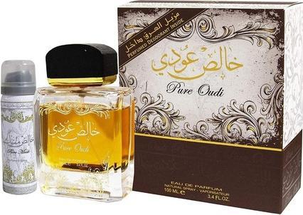 Actual product image Lattafa Perfumes Pure Oudi by Eau De Parfum Spray Plus 1.7 oz Deodorant 100 ml (Eau de parfum, 100 ml)