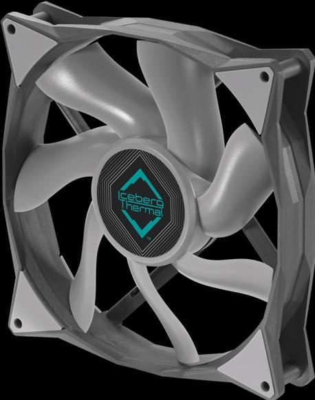 Actual product image Iceberg Thermal IceGALE Xtra computer case fan 14 cm gray 1 piece(s) (140 mm, 1 x)