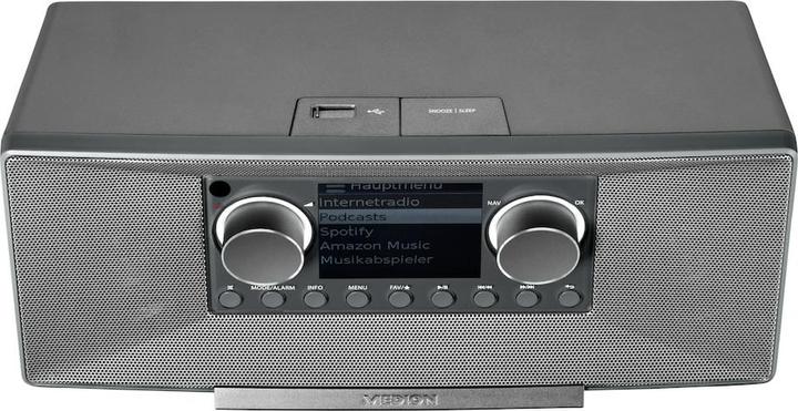 Produktbild Medion MD 89289 Stereo Internetradio grau (Internetradio, DAB+, FM, Bluetooth, WLAN)