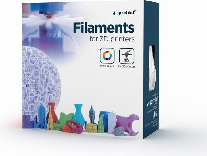 Actual product image Gembird Filament cassette ABS spool (ABS, 1.75 mm, 1400 g, White)