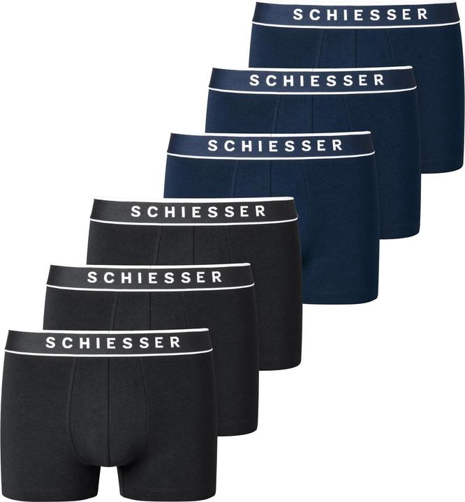 Schiesser Boxershort Casual Figurbetont 3PACK Shorts (XL, 6er Pack)
