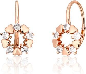 JVD Beautiful Rose Gold Plated Earrings With Zircons