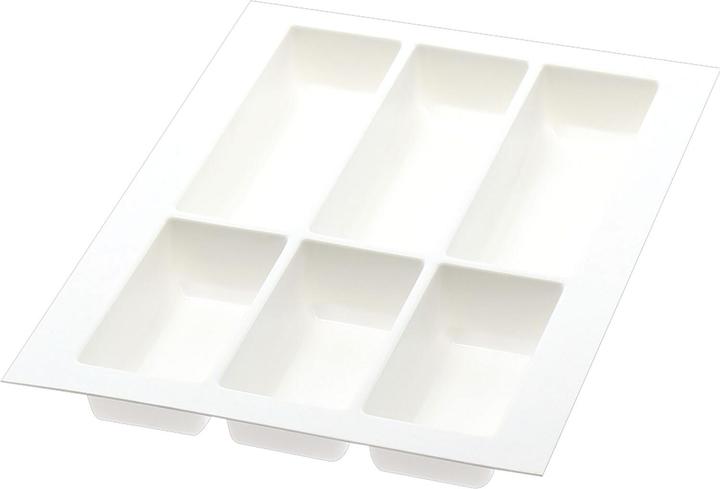 Actual product image Agoform Classico cutlery tray, shortenable 490x340x50.5mm, white plastic