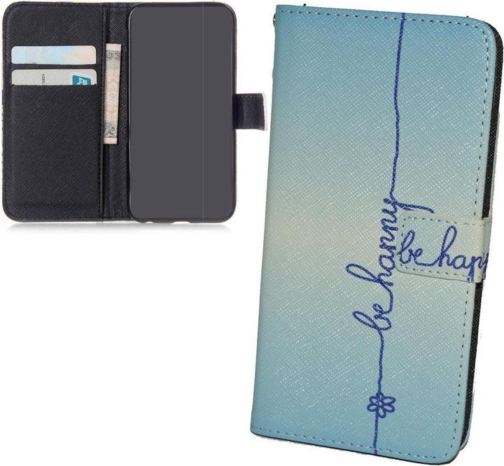 Produktbild König Design Schutz Hülle für Asus Zenfone 6 Be Happy Blau Tasche Case Cover + 1 Panzer Schutz Glas (Asus Zenfone 6)