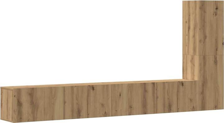 Produktbild VidaXL 3-tlg. TV-Schrank-Set Wandmontage Artisan-Eiche Holzwerkstoff