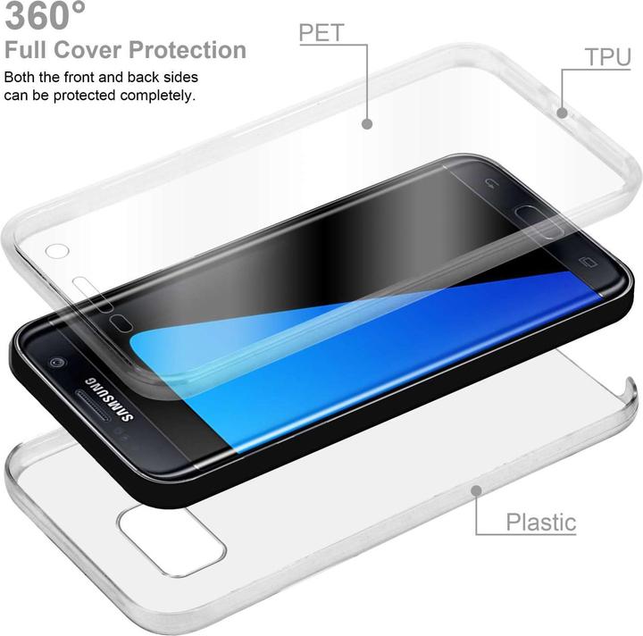 Produktbild Cadorabo TPU 360 Grad Hülle für Samsung Galaxy S7 EDGE (Samsung Galaxy S7 Edge)