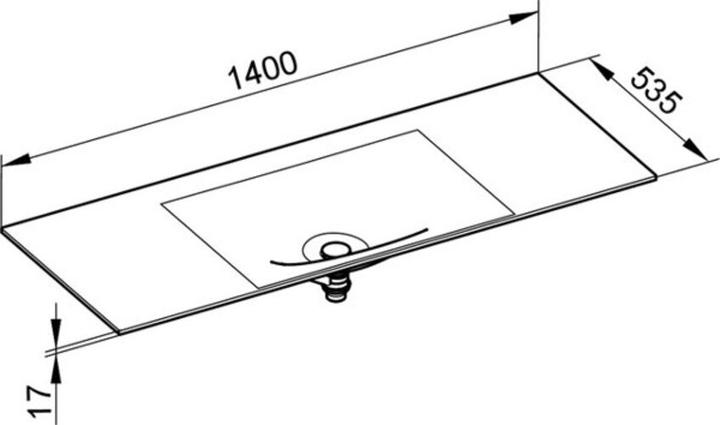 Produktbild Keuco Varicor-WT EDITION 11 PLANNING o HL-Boh 1400x17x535mm arktis sdm (535 mm, 1400 mm)