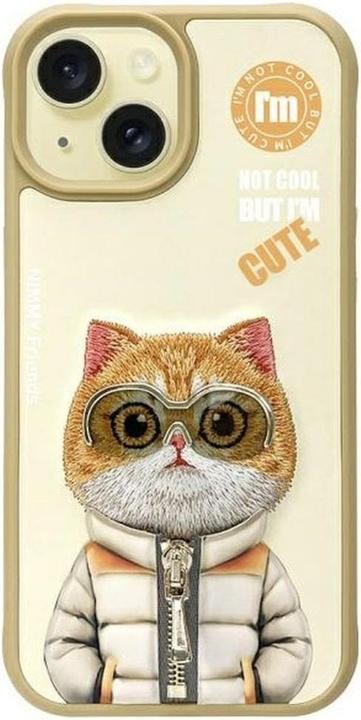 Produktbild Wirewin Nimmy case iPhone 15 6.1" khaki Cool&Cute 2.0 Cat (Apple iPhone 15)