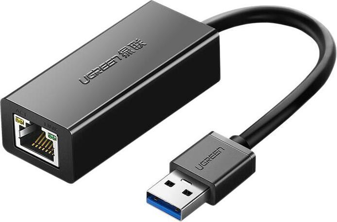 Actual product image Ugreen USB 3.0 to RJ45 Network Adapter CR111, Gigabit Ethernet (Black) (USB 3.0, RJ45 Gigabit Ethernet (1x))