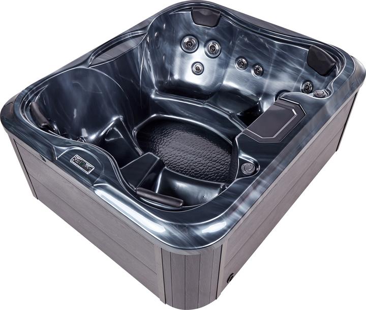Produktbild Beliani Whirlpool Outdoor grau mit LED rechteckig 180 x 215 cm ARCELIA (4 Pers.)
