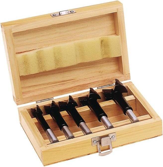 Produktbild Tecwerk Kunstbohrersatz 5-teilig hartmetallbestückt Ø 15, 20, 25, 30, 35 mm Holzkasette (15, 20, 25, 30, 35 mm)