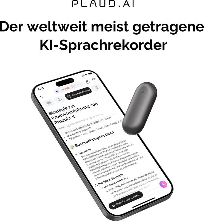Productafbeelding Plaud NotePin (64 GB)