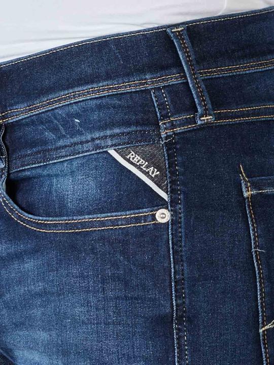 Actual product image Replay New Anbass Denim Shorts Dark Blue (34)