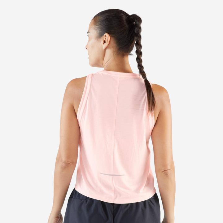 Actual product image Kiprun Lauf-Tanktop kurz Damen atmungsaktiv - Run 500 rosa (XS)